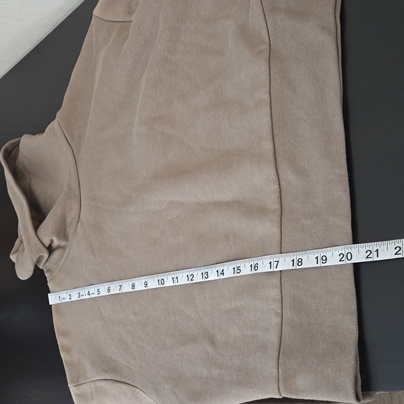 ZARA Womens Top Sweatshirt Brown Cotton Mock Neck Stretch Long Sleeve Size Small - Picture 9 of 9